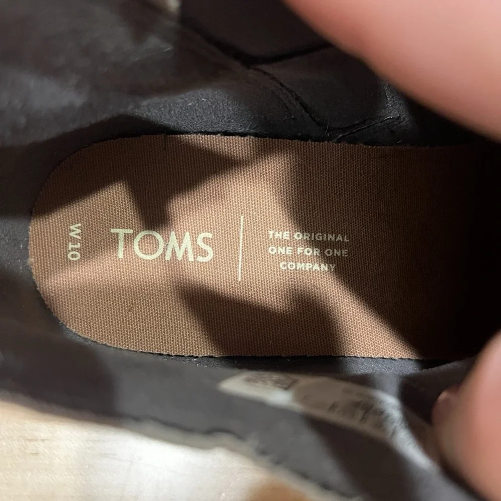 TOMS Leilani Drizzle Grey Suede  Women's Booties Size 10